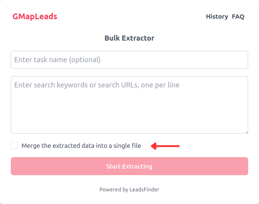 GMapLeads Bulk Extractor Settings