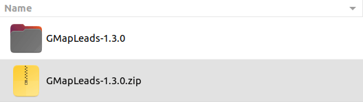 Unzip GMapLeads Extension